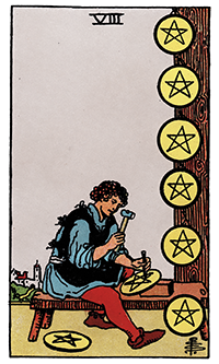 Eight of Pentacles Card Reading