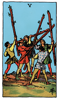 Five of Wands Card Reading