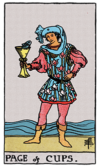 Page of Cups Card Reading