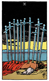 Ten of Swords Card Reading