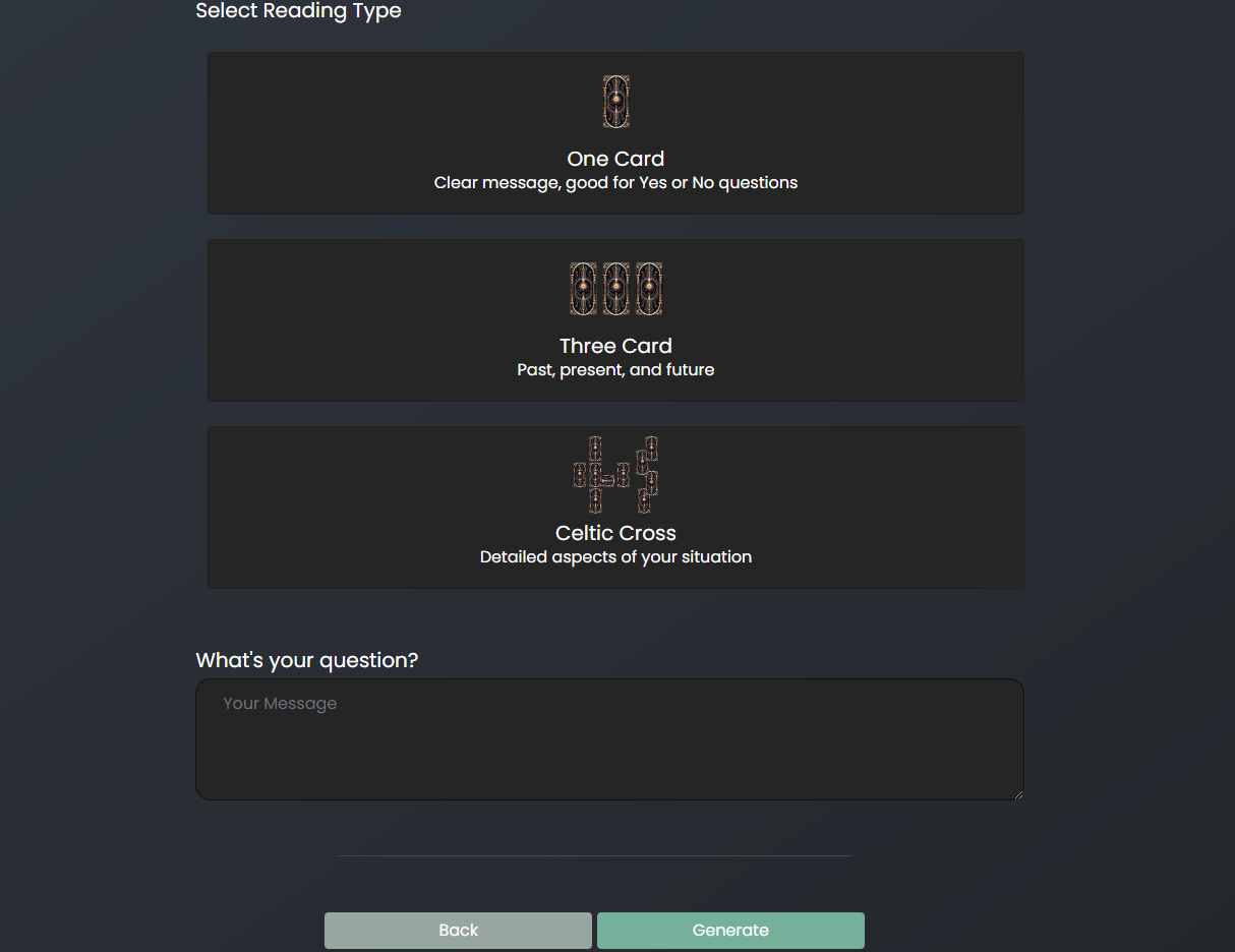 SnapTarot Reading Detail Screen